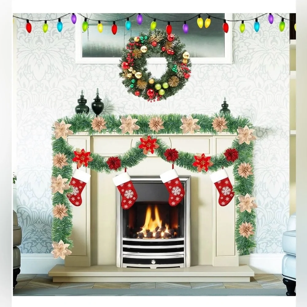 Christmas Garland 50 Foot Soft Non-Lit Artificial Greenery Indoor/Outdoor NEW